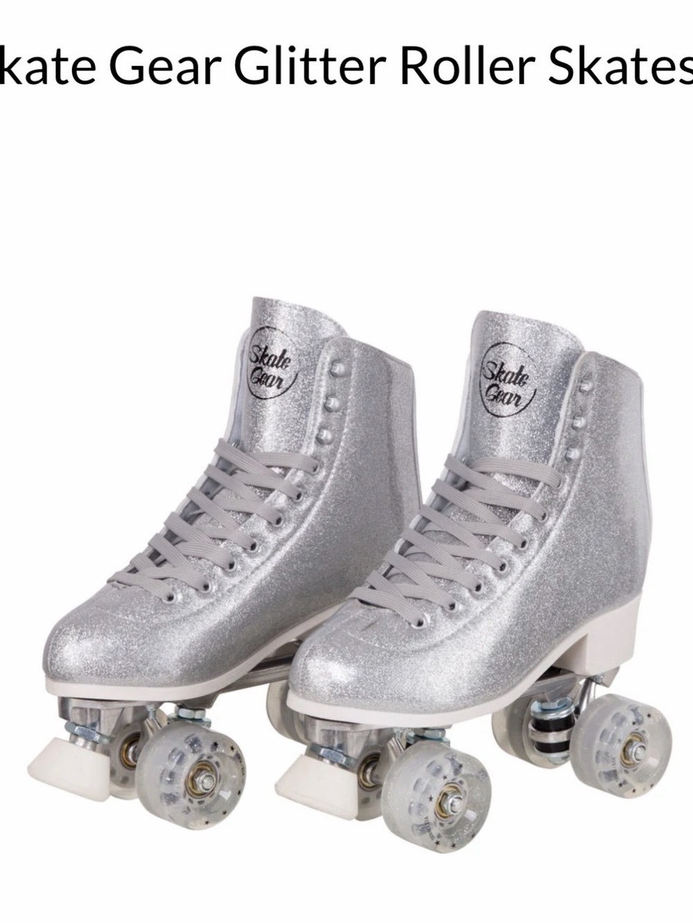 Skate Gear Silver Glitter Roller Skates- NEW in original box